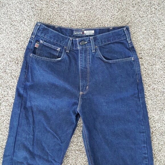 Carhartt FR Jeans Flame Resistant Signature Denim Relaxed Fit W32 L34 FRB100 - Picture 4 of 12